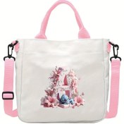 Resim Disney Stitch A'dan Z'ye Harf Tasarımı, Çoklu Pembe Çapraz Vücut Çantaları Mevcut, Ayarlanabilir Askılı Sevimli Karikatür Omuz Çantası, Günlük Kullanım ve Sevgililer Günü Hediyesi İçin Uygun, Çeşitli Renk Seçenekleri 