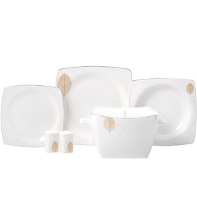 Resim Korkmaz Bone Selection 60 Parça Kare Yemek Takımı A8456 