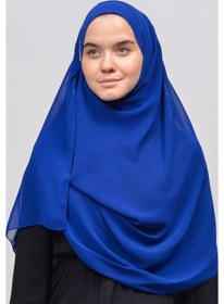 Resim Altobeh Hazır Pratik Taşlı Malezya Tesettür Şifon Şal - Saks 