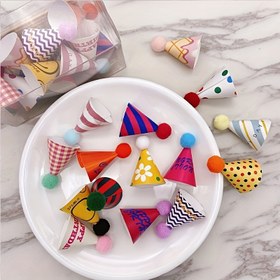 Resim 15'li Set Karışık Mini Karikatür Doğum Günü Şapkaları, Göz Alıcı Pasta Süsleme İçleri, 14 Yaş ve Üzeri İçin İdeal & Partiler 