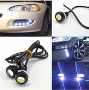 Resim Kartal Gözü 22Mm Kafa Çapı Ayna Altı Oto Led Bir Cift 2 Adet Yeşil 