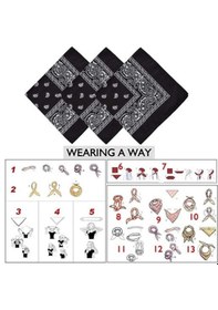 Resim Melek Kare Bandana Fular Kırmızı 