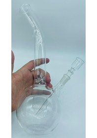 Resim Full Cam Isıyadayanıklı Buzlu 2parça Sulu Pipo //35cm 