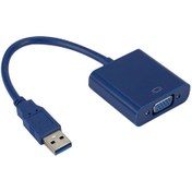 Resim Usb 3.0 to 15 pin vga çevirici dönüştürücü kablo 