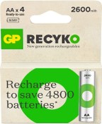 Resim GP ReCyko GP270AAHCEMTR 2600 mAh AA Ni-MH Şarj Edilebilir Kalem Pil 4'lü 