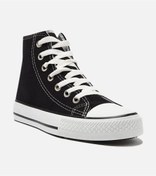 Resim PİNKBLUEKİDSS Çocuk Siyah Keten Canvas Ayakkabı 