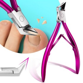 Resim Batık Tırnak Makası, Eğimli Bıçaklı Ayak Tırnağı Makası, Batık Tırnaklar ve El Tırnakları İçin Uygun, Paslanmaz Çelik Ayak Tırnağı Kesici, Yaşlılar, Erkekler, Kadınlar için Uygundur 