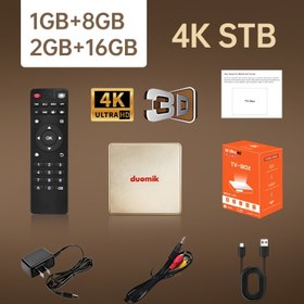 Resim Duomik 4K Ultra HD Set-Top Box, 3D için 5G Ağ Desteği, Android 9.0 Sürümü, Yüksek Hızlı HD, 70'ten Fazla Sistem Dil 