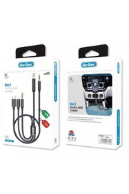 Resim Go-Des Go Des Gac-368 5 In 1 Aux Audio Ses Kablosu Tak-çalıştır - 3.5mm (erkek/dişi) & Type-c & Lightning 