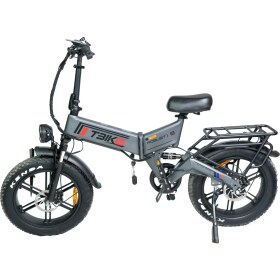 Resim TBIKE T-Bike Robust X8 250W Katlanabilir Elektrikli Bisiklet Siyah-Gri 