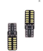 Resim imza direksiyon kılıfı T10 Dipsiz W5w Canbus 24 Ledli Beyaz Park Plaka Ampulü 2 Adet 