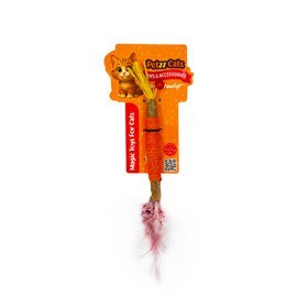 Resim PetzzCats Zımpara Matatabi ve Çıngırak Sesli Peluş Kedi Oyuncağı Turuncu 1x20 Cm 