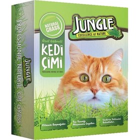 Resim Jungle Kedi Çimi Kutulu (Fileli) 