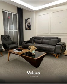 Resim Velura Home & Living Berra Koltuk Takımı & Oturma Grubu (3+1) - Antrasit 