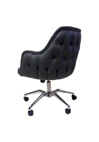 Resim Ofis büro Koltuğu Örümcek Yıldız Ayaklı Antrasit Renk Kapitone De 