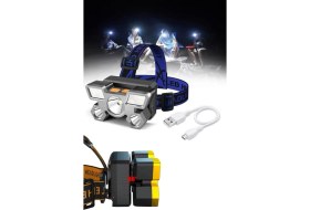 Resim İsmiyle Al Kafa Lambası 800 Lümen 4 Mod Yüksek Işık Flaşörlü Şarjlı LED Lamba 