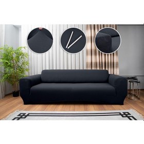 Resim Likralı Üçlü Koltuk Örtüsü 