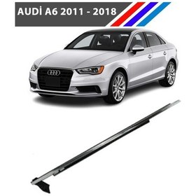 Resim Audi A6 Ön Sağ Kapı Cam Sıyırıcı Fitili Kromlu 2011-2018 