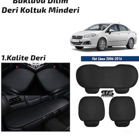 Resim Fiat Linea 2006-2016 Siyah Deri Oto Koltuk Minderi 