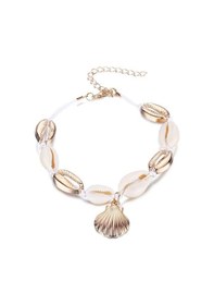Resim Brezza Lusso Jewelry Vintage Style Doğal Deniz Kabuğu Bayan Ayak Halhal Çok Renkli 