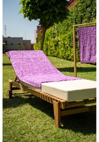 Resim Menderes Home Cotton Collection Bukle Plaj Havlusu Saçaklı Mor-716 