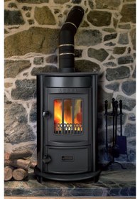 Resim Sürel 5134 Siyah Döküm Mini Yuvarlak Şömine Soba 