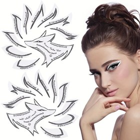 Resim Göz Makyajı Uygulaması İçin 12 Adet Dokusuz Göz Farı Etiketi, Eyeliner Makyaj Yardımcısı, Göz Makyajı İçin Güzellik Araçları 