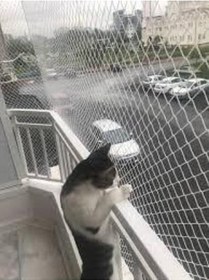Resim 2,5 X 14 Metre Kalın Kedi Koruma Ağı Balkon Kedi Güvenlik Filesi 