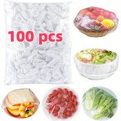 Resim 100 adet Yeniden Kullanılabilir Gıda Kapakları - Elastik, Sızdırmaz ve Toz Geçirmez Meyve, Sebzeler ve Artıklar için Plastik Kapaklar - Buzdolabı Depolama, Dondurucu ve Mutfak Düzenleme için Mükemmel, Buzdolabı Depolama Çözümü|Yeniden Kullanılabilir Gıda Kapakları|Dayanıklı Plastik Kapaklar 