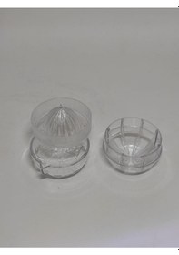 Resim Mini 3 Parça Limon Suyu Sıkacağı Limonmatik Hazneli Kapaklı Lemon Sıkacağı 