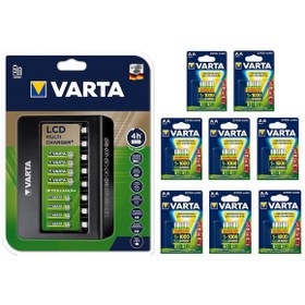 Resim Varta Multi Plus 8Li Şarj Cihazı 16*2700 Mah Aa Şarjlı Pil 