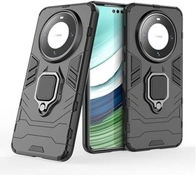 Resim Microcase Huawei Mate 60 Pro Plus Batman Serisi Yüzük Standlı Armor Kılıf - Siyah AL3349 
