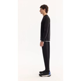 Resim AVVA Erkek Siyah Bisiklet Yaka Pamuklu Bi-Stretch Regular Fit Sweatshirt A52Y1272 
