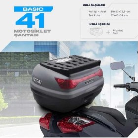 Resim Wogen 41 Litre Basic Motosiklet Çantası - Nardo Gri- 1405 003 