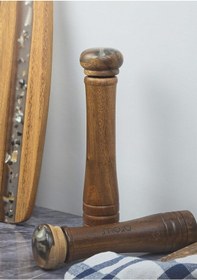 Resim Akasya Baharat Değirmeni Takımı - Tuzluk Seti - 25 + 20 Cm 