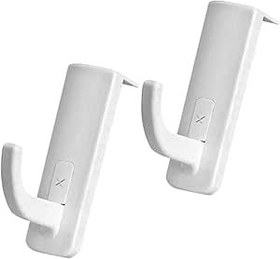 Resim BESTonZON Oyun Kulaklığı Standı Kulaklık 2 Adet Monitör Standı Akrilik Süper Yapıştırıcı Beyaz Kulaklık Standı Oyun Kulaklığı Tutucusu 