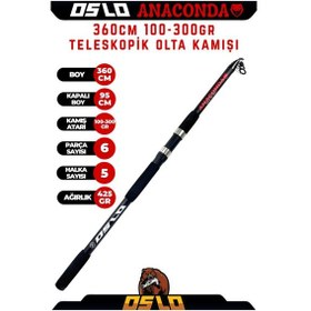 Resim Kendo Sea Power 6000 360cm 100-300gr Anaconda Profesyonel Kıyı Olta Takımı Seti 