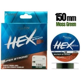 Resim Fujin Hex 8x 150mt. 0.10mm Moss Green Pe Line İp Misina 