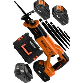 Resim Alman 21 V Kömürsüz Çelik Şanzuman Beton Tuğla Kemik Kesme Tilki Kuyruğu Akülü Testere Makinesi 