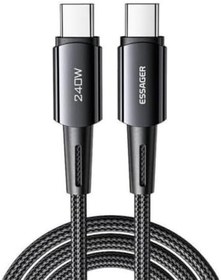 Resim Essager Premıum E-Marker Çipli Akım Korumalı 1Mt PD3.1 240W Type-C to Type-C Şarj Kablosu Data Kablo 