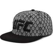 Resim 1 adet UFC Nakışlı Beyzbol Şapkası, Elmas Desenli, Siyah & Beyaz - Sonbahar/Kış 2024 için İdeal, Alışveriş, Fotoğrafçılık, Seyahat & Günlük Giyim için Mükemmel, Polyester 