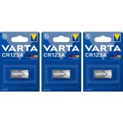 Resim Varta 6205 CR123A 3V Lityum Pil 3'lü 