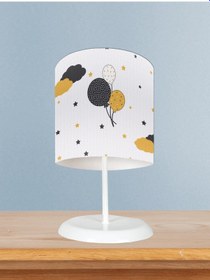 Resim Mekta Home Bebek Ve Çocuk Odası Balonlu Yıldız Desenli Abajur 