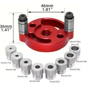 Resim Marangoz Mobilya Kurulum Jig Dübel Delik Kılavuzu Merkezi Dübel Açma Jig Matkap Kılavuzu 