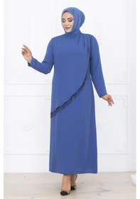 Resim Amine Hüma Melek Abiye Elbise İndigo İndigo 