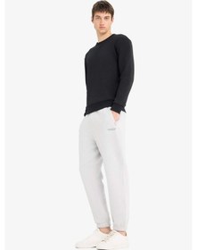 Resim Defacto Regular Fit Beli Bağcıklı Fermuar Cepli Paçası Lastikli Eşofman Altı Y5511az25augr184 Gri 