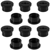 Resim Konesam Speedflex Futbol Amerikanski Kask Aksesuarı: M10 Plastik Lastik Vantilasyon Somunu, 10 Adet, Siyah 1,2x1,43x0,8 Cm 
