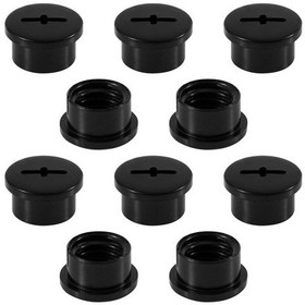 Resim Konesam Speedflex Futbol Amerikanski Kask Aksesuarı: M10 Plastik Lastik Vantilasyon Somunu, 10 Adet, Siyah 1,2x1,43x0,8 Cm 