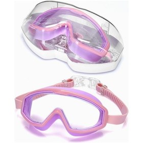 Resim Soulader Çocuklar İçin Yüzme Gözlüğü Kız Ve Erkek Yüzücü Gözlüğü Anti Fog Büyük Lens Düz Cam Deniz Ve Havuz Aksesuarları Çok Renkli 