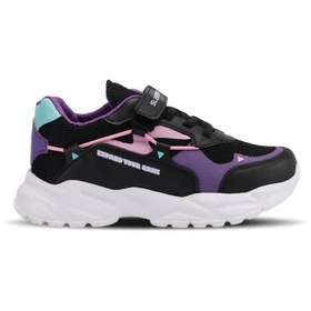 Resim Slazenger SA13LF020-561 KEKOA F Siyah-Mor Çocuk Spor Ayakkabı 